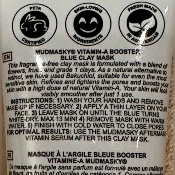 Mudmasky Vitamin A Booster Blue Clay Mask - Retinol Alternative - Originally $49 - Picture 3 of 5